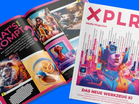 Cover und Doppelseite aus dem XPLR: Media Magazine N° 4